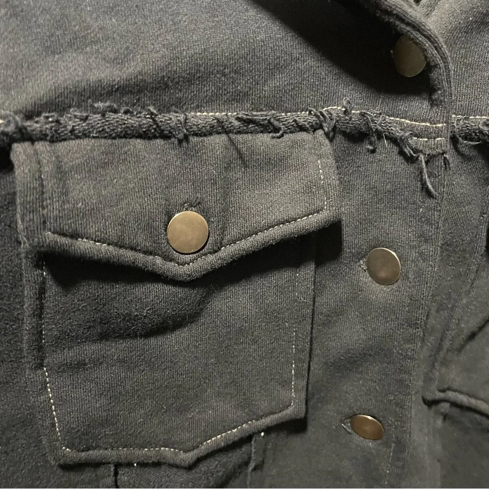 NATURAL LIFE Black Cropped Button Down Utility Jacket XS/S - Picture 8 of 10